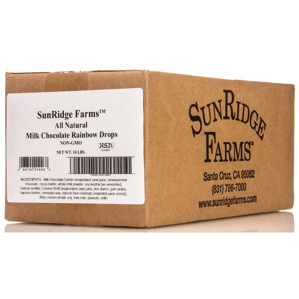 Sunridge Farms Rainbow Drops Milk Chocolate, 16 lb Case