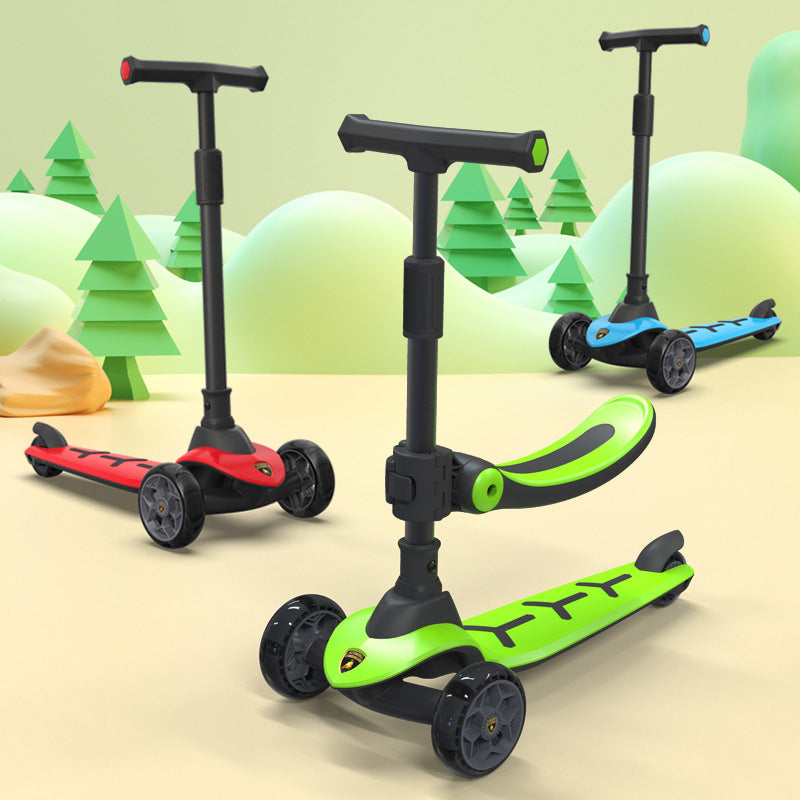 A Scooter That Children Can Sit On Or Ride