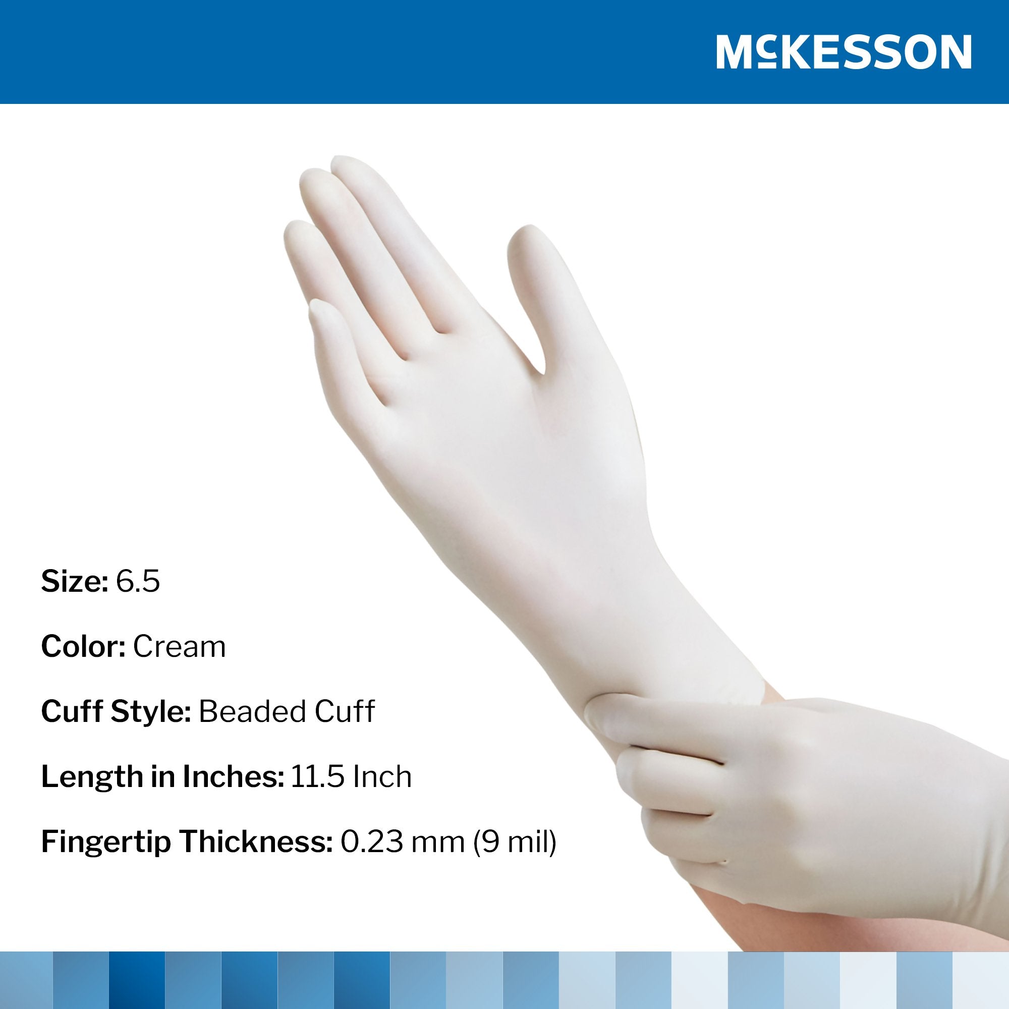 McKesson Perry® Performance Plus Surgical Glove, Size 6.5, Cream 20-1065N