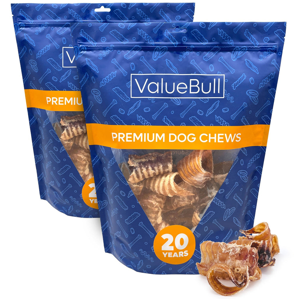 ValueBull Beef Trachea Bites for Small Dogs, Premium, 2 Pounds