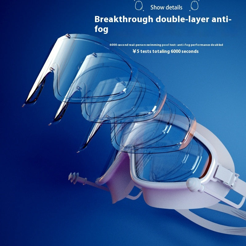 Anti-fog Waterproof Glasses Electroplating Swimming Goggles