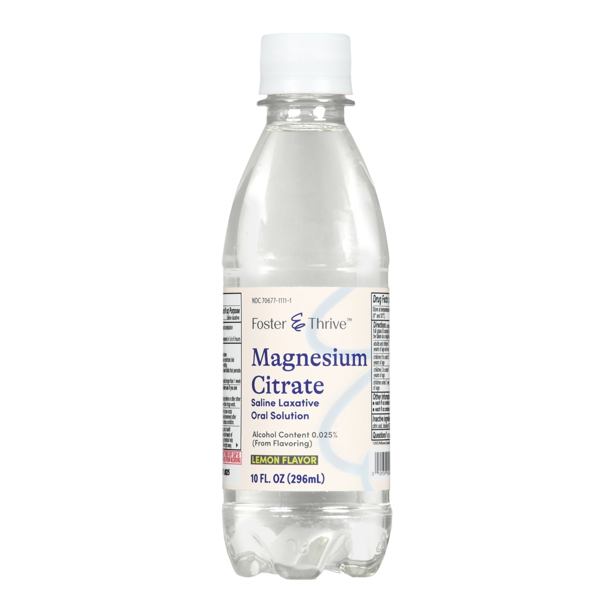 Foster & Thrive™ Magnesium Citrate Laxative, Lemon Flavor, 10-ounce bottle 70677111101