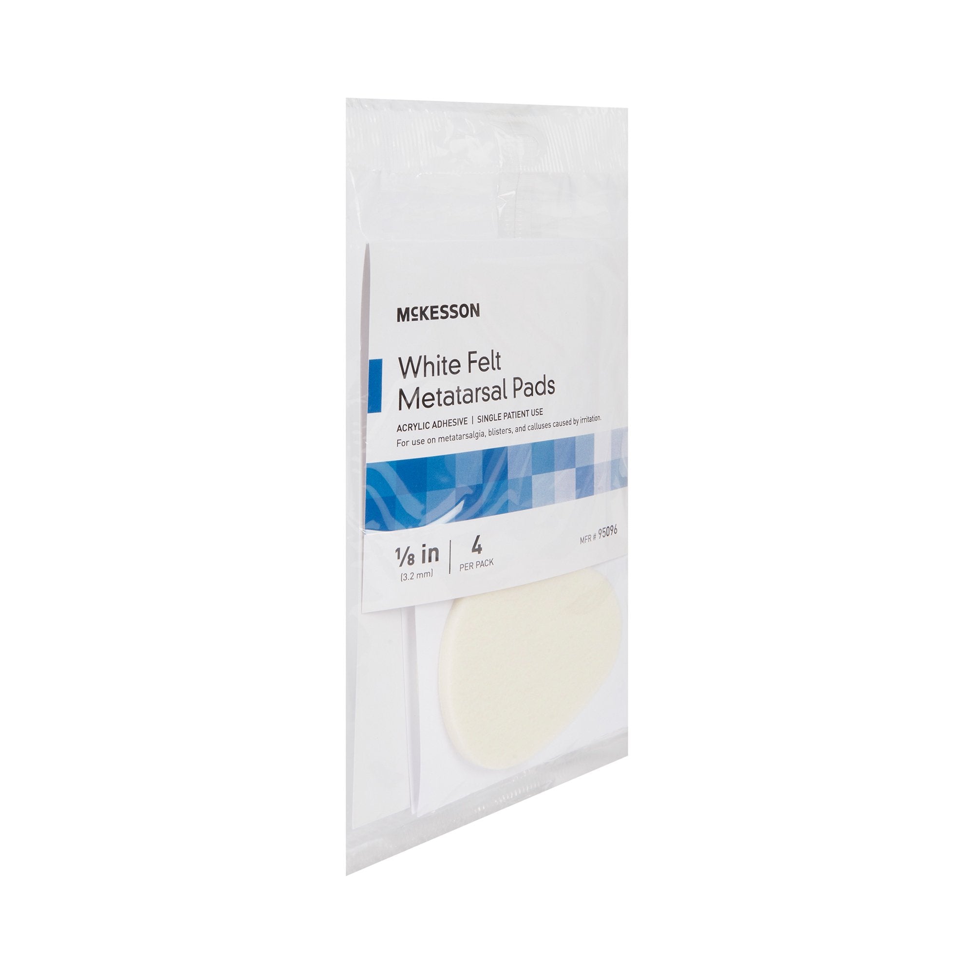 McKesson Pedi-Pads Metatarsal Cushion, 1/8-Inch Thick 95096