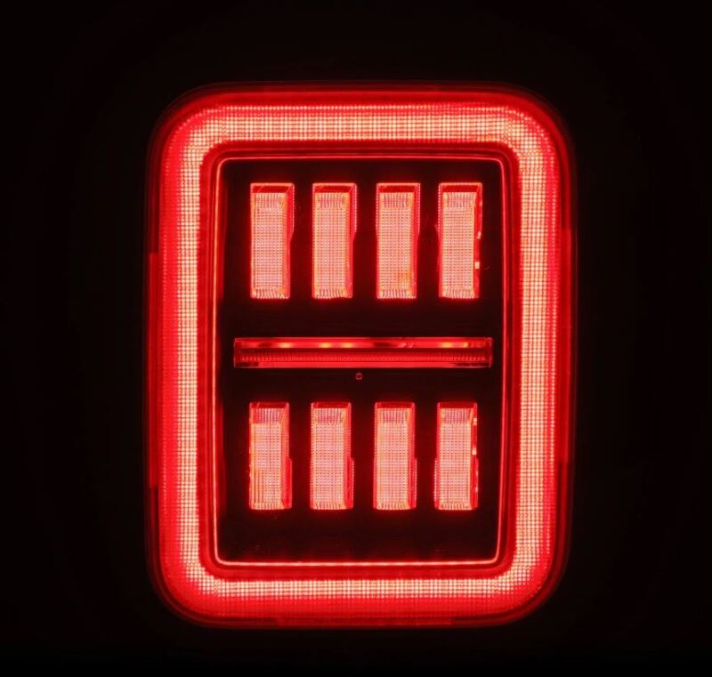 AlphaRex 19-24 Jeep Gladiator JT Nova-Series Prismatic LED Tail Lights - Alpha-Black 602050 *Discontinued