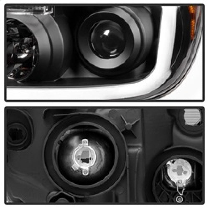SPYDER Xtune Toyota Tundra 07-13 LED Light Bar Projector Headlights Black PRO-JH-TTU07-LED-BK 9027888