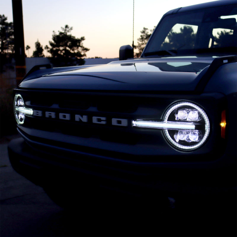 AlphaRex 21-23 Ford Bronco NOVA LED Projector Headlights Black 880260 *Discontinued