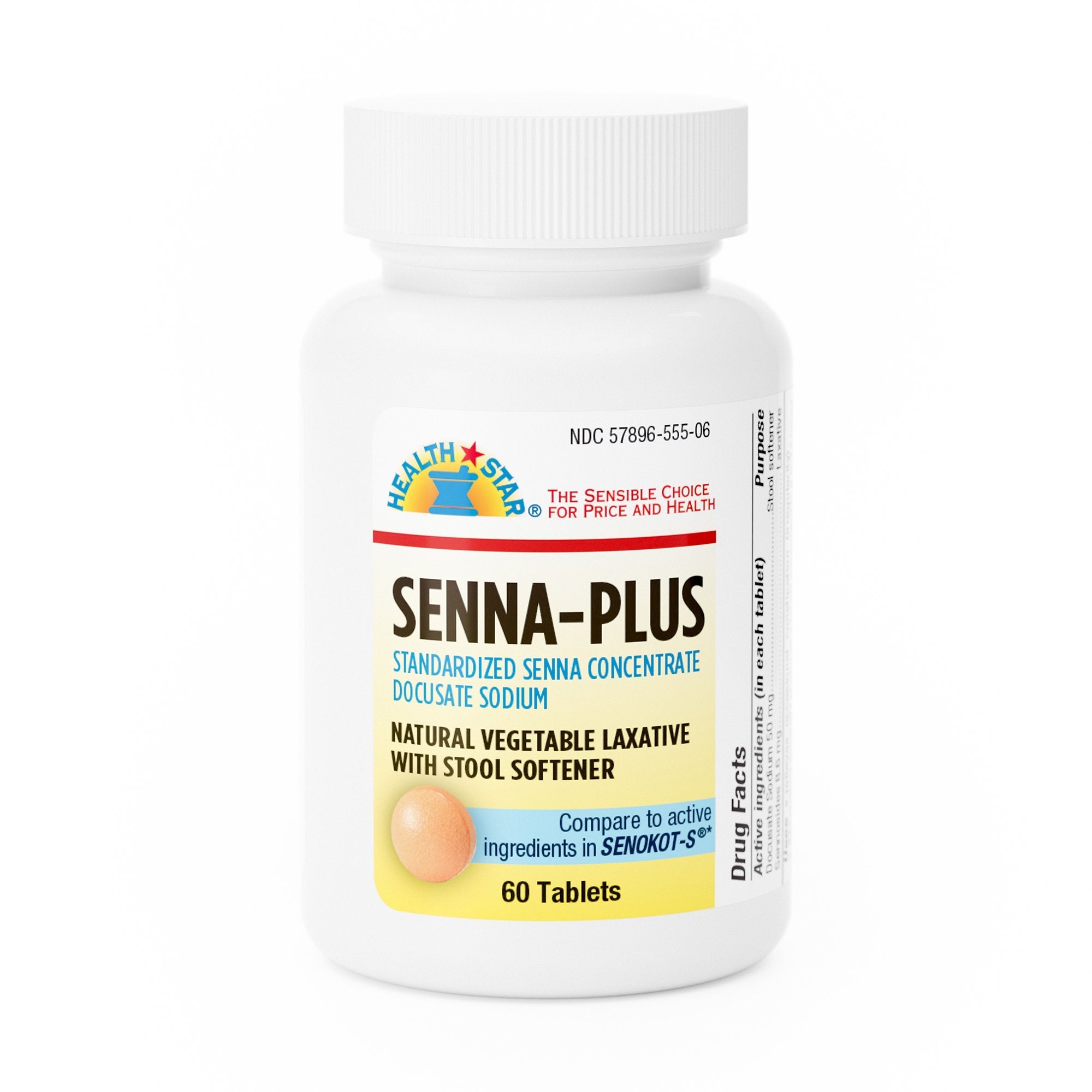 Health*Star® Docusate Sodium / Sennosides Stool Softener 455-06-HST