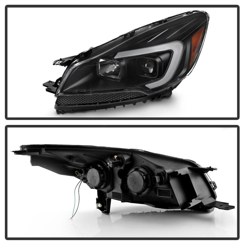 SPYDER xTune 13-16 Ford Escape LED Light Bar Halogen Projector Headlights - Black (PRO-JH-FESCA13-LB-BK) 9042904