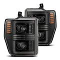 AlphaRex 08-10 Ford F250-550 PRO-Series Projector headlights Alpha-Black w/Activ Light/Seq Signal 880309 *Discontinued