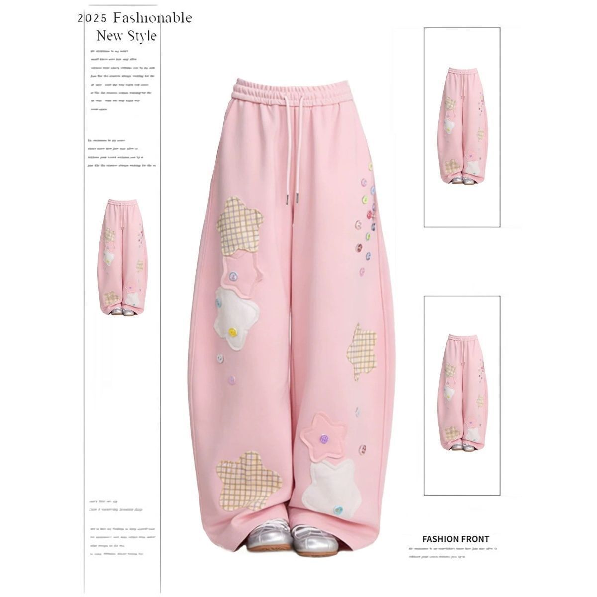 Girls Dopaminestyle Koreaninspired Wideleg Pants For Older Season