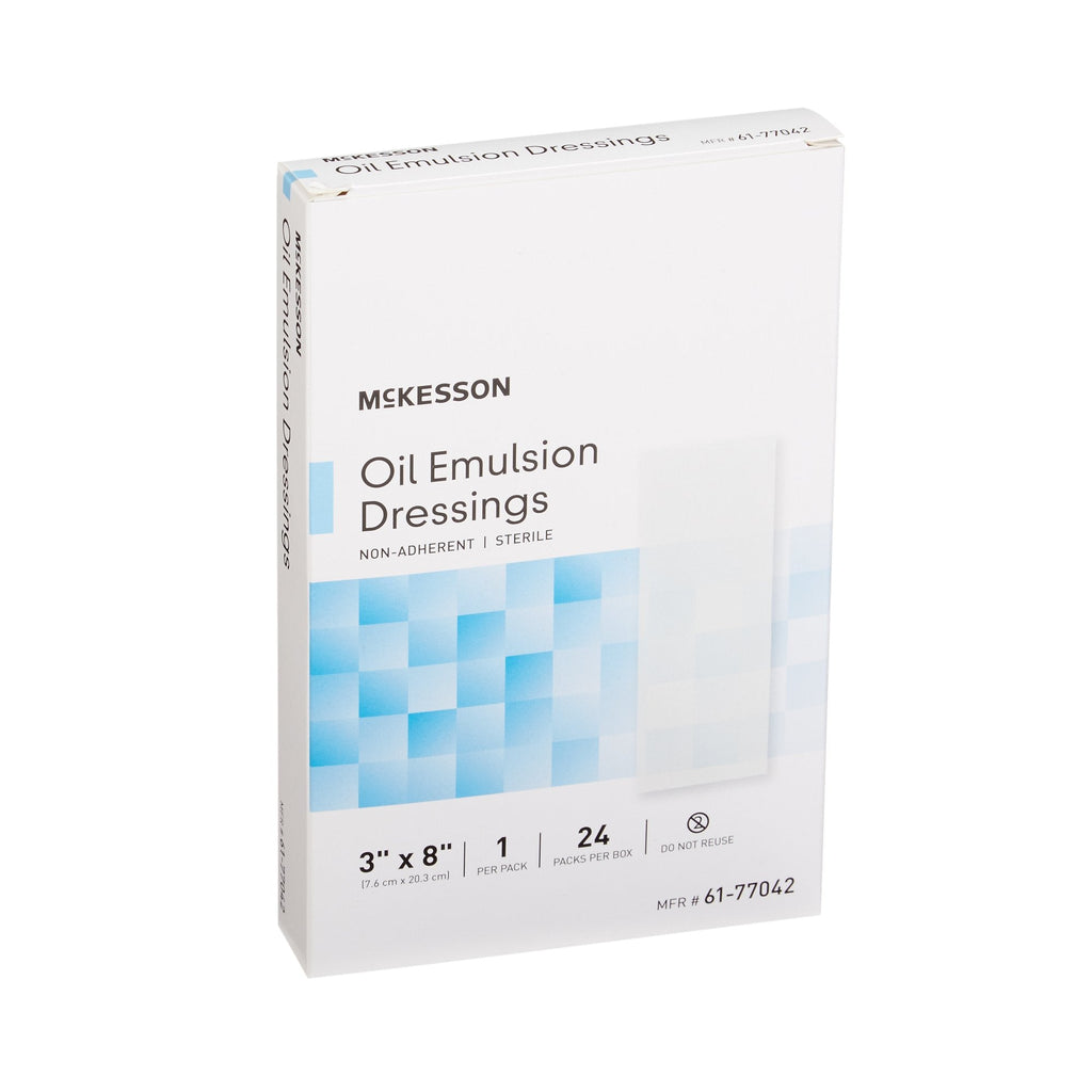 McKesson Oil Emulsion Impregnated Dressing, 3 x 8 Inch 61-77042