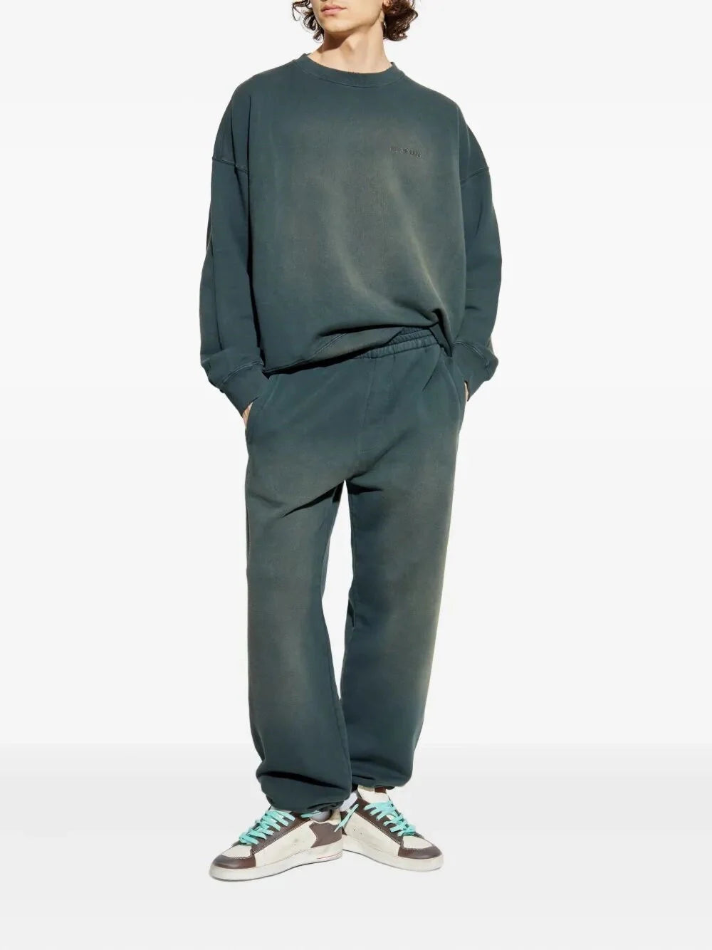 Golden Goose Men `Journey` Crew-Neck Sweatshirt With Embroidery