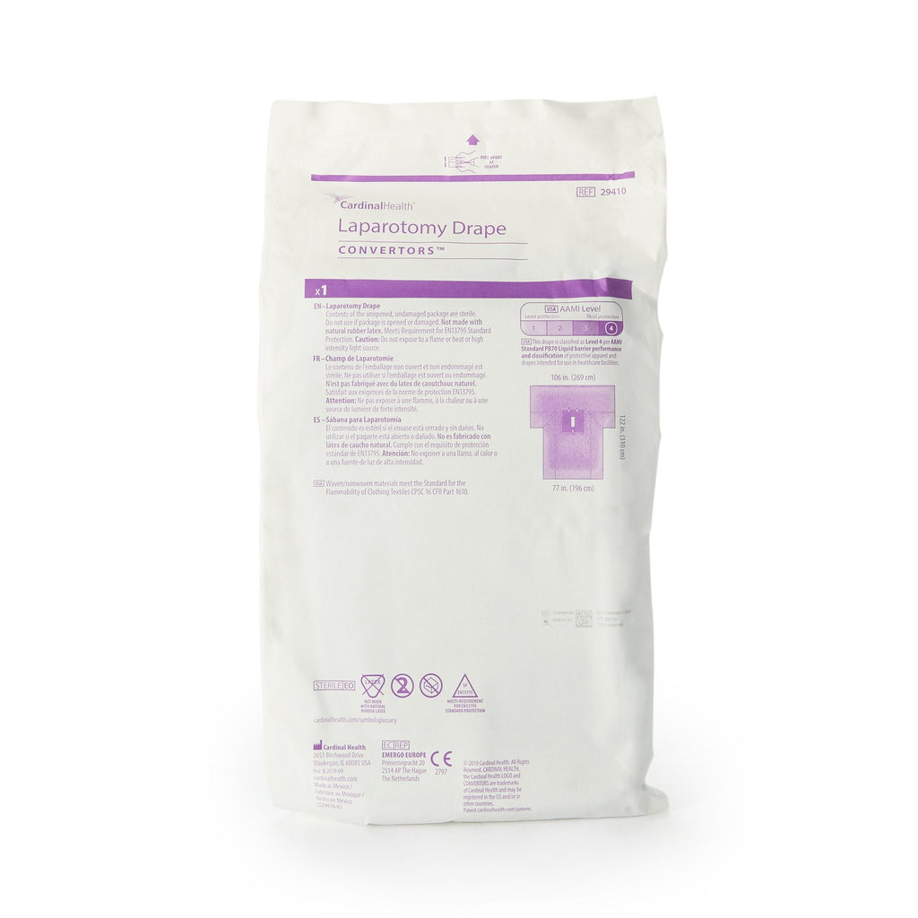 Cardinal Health™ Sterile Laparotomy Abdominal Drape, 100 x 77 x 122 Inch 29410