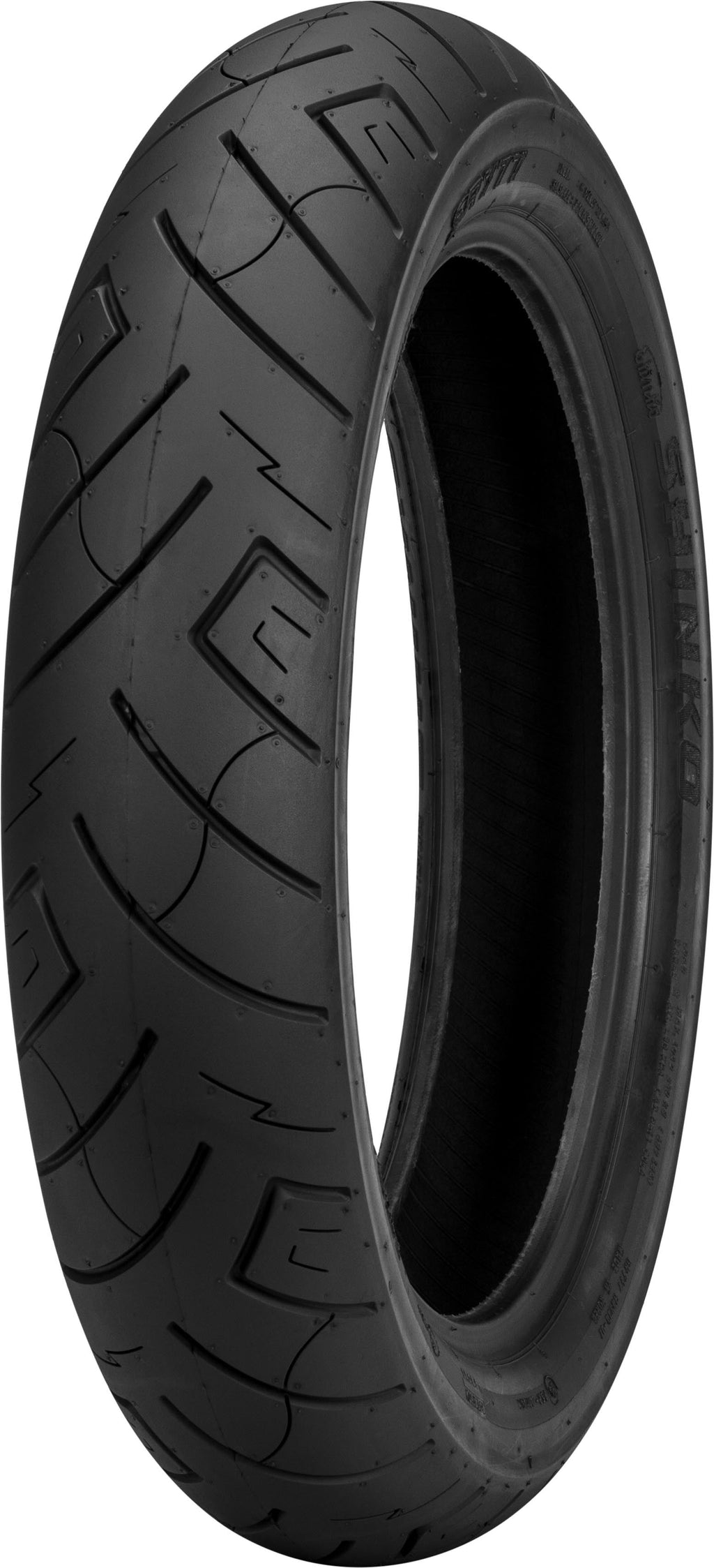 Shinko 777 Cruiser HD Front Tire 100/90B19 61H – Reflective Sidewall