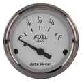 AutoMeter Gauge Fuel Level 2-1/16in. 73 Ohm(e) to 10 Ohm(f) Elec American Platinum 1905