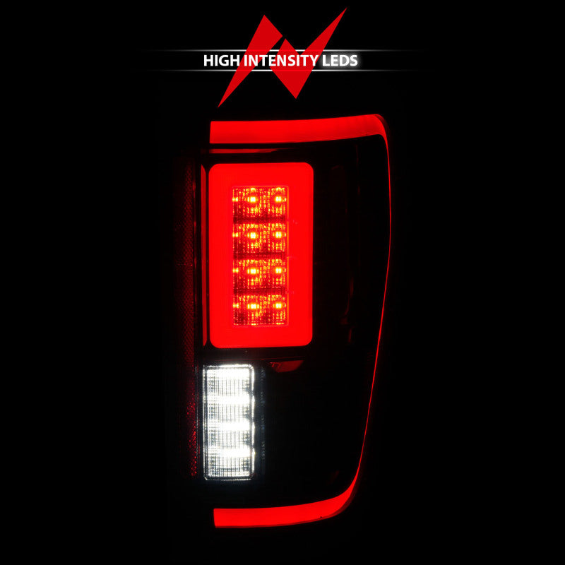 ANZO 21-23 Ford F-150 LED Taillights Seq. Signal w/BLIS Cover - Black Smoke 311474