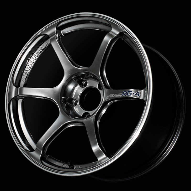 Advan RG-4 17x7.5 / +38 Offset / 4x100 / 63mm Bore / Racing Hyper Black and Ring YA47F38AHBR