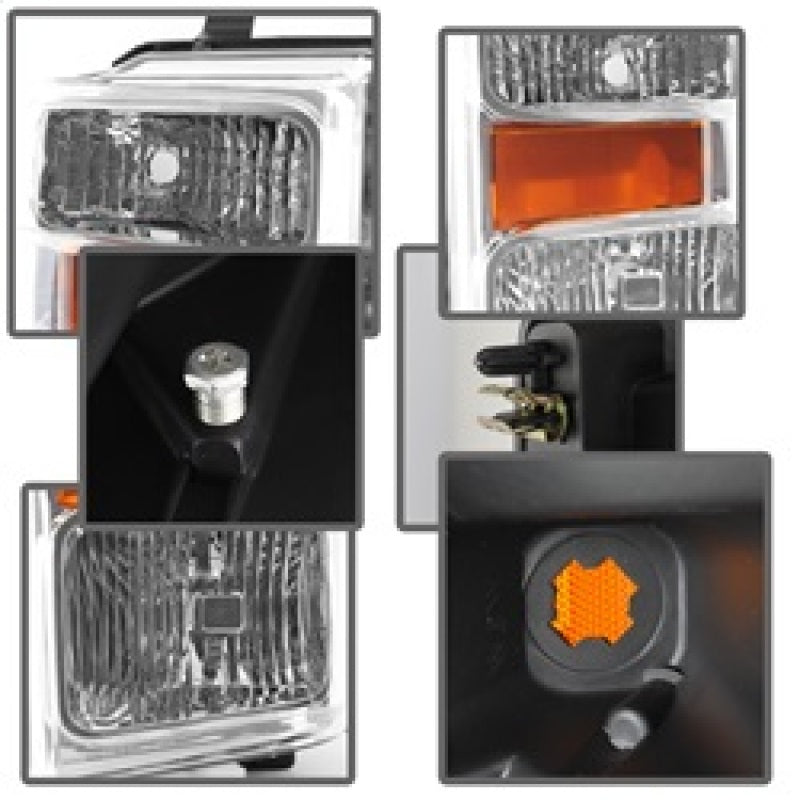 SPYDER Xtune Ford F250/350/450 Super Duty 08-10 OEM Headlights Chrome HD-JH-FS08-AM-C 9022401