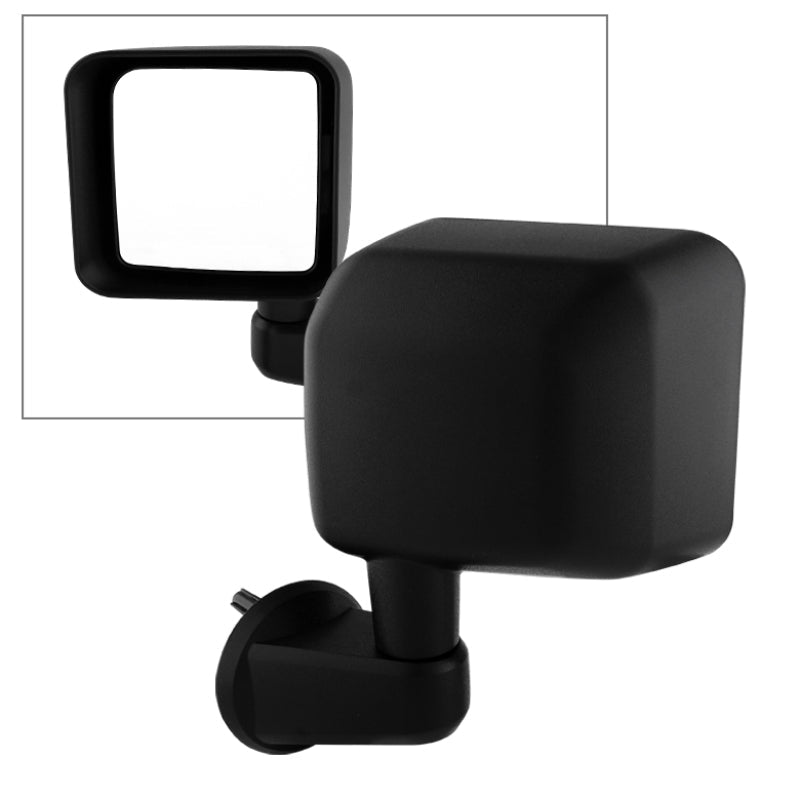 SPYDER Xtune Jeep Wrangler 07-15 OE Mirror Black Manual Left MIR-25012-822-M-L 9935107