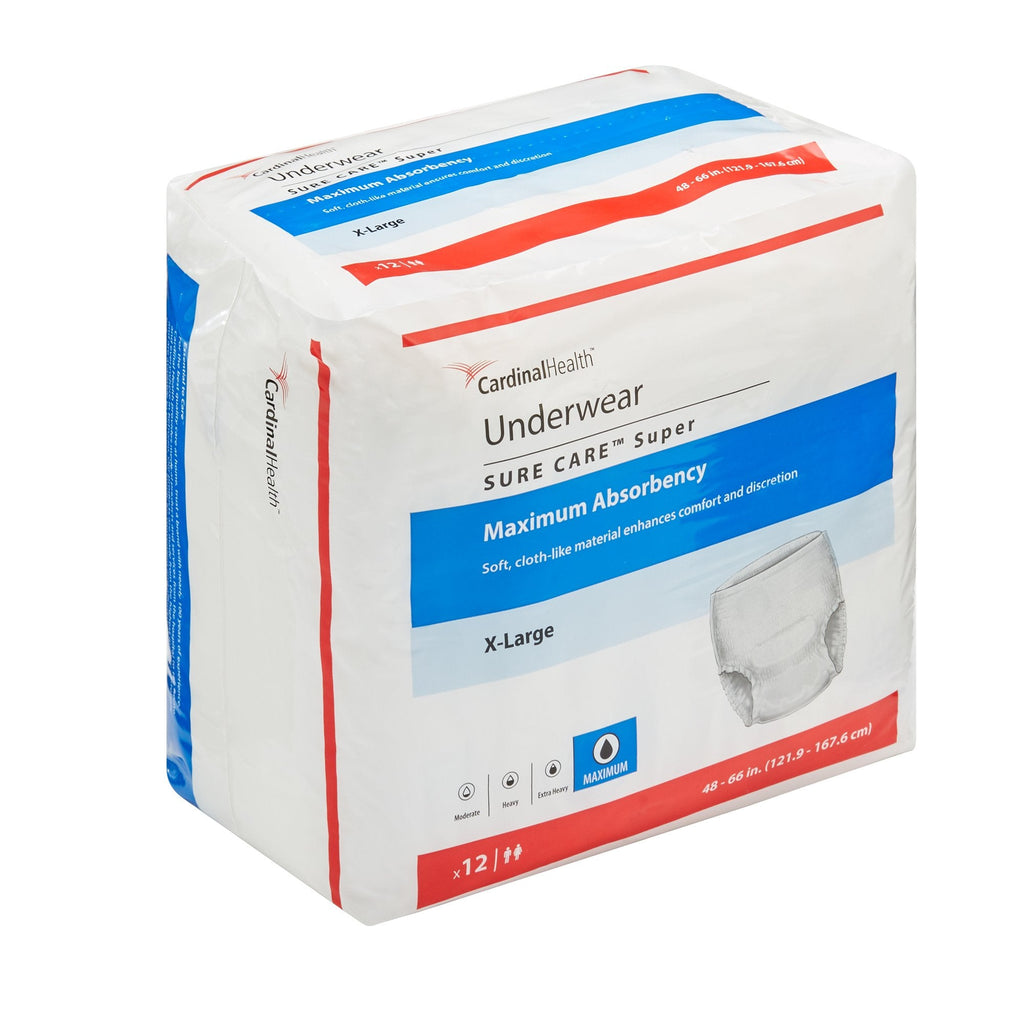 Sure Care Super Protective Incontinence Underwear Maximum Absorbency Extra Large 1225A