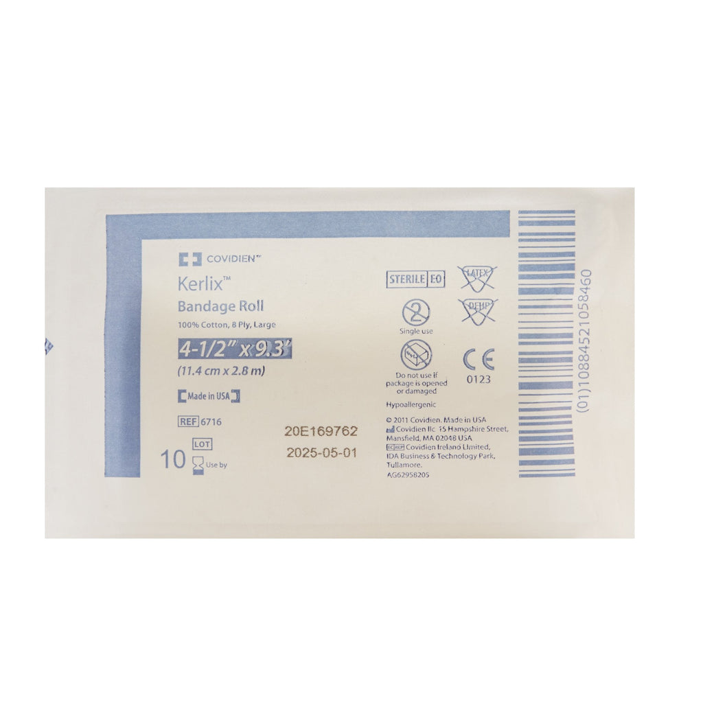 Kerlix™ Sterile Fluff Bandage Roll, 4-1/2 Inch x 3-1/10 Yard, 8-Ply 6716