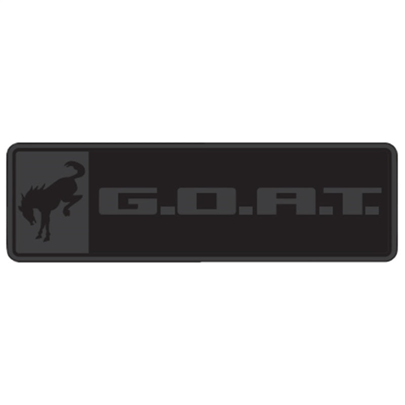 Ford Racing Bronco/Bronco Sport G.O.A.T. Badge - Black/Black M-1447-GOATBLK