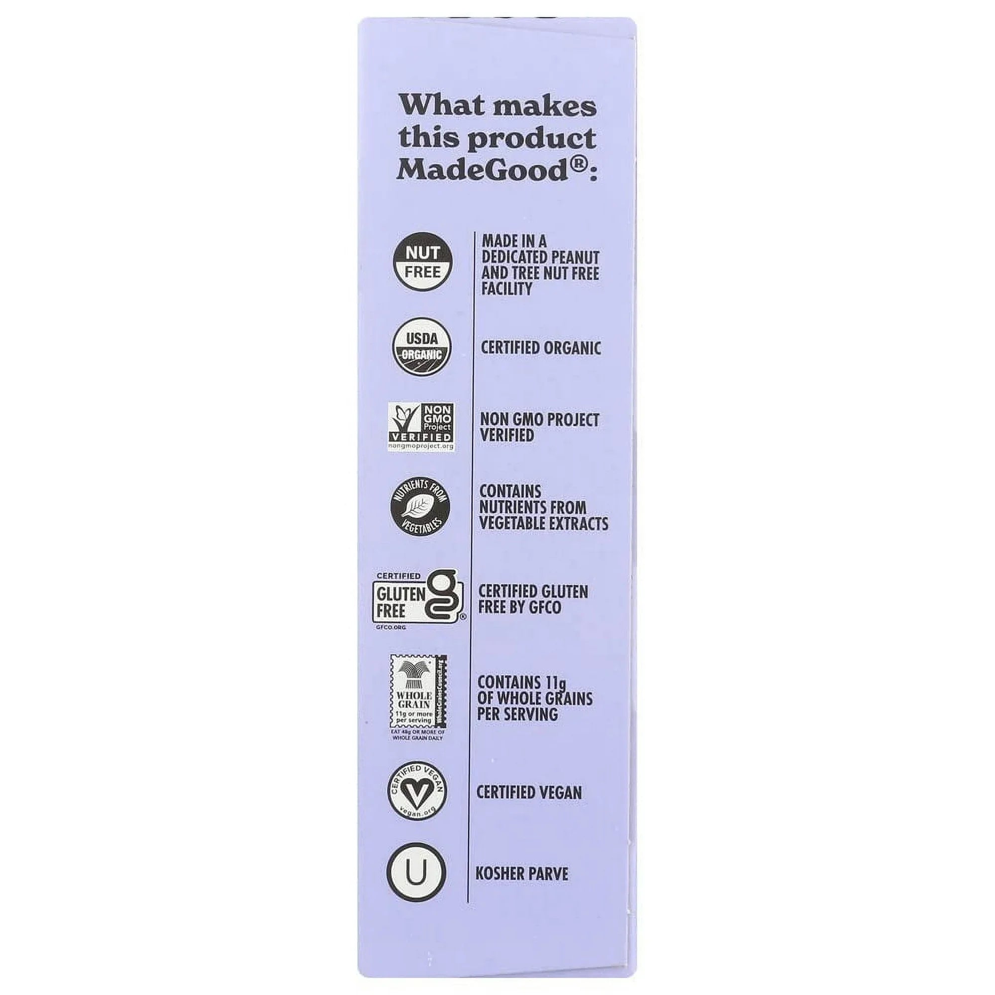 MadeGood Mixed Berry Granola Bars, Case of 6, 5 Oz. Each
