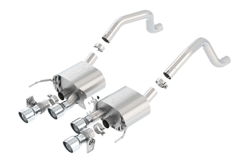 Borla 15 Chevy Corvette C7 ZO6 6.2L w/o AFM w/ NPP ATAK Quad RD RL AC Tips Center Rear Exit Exh 11905
