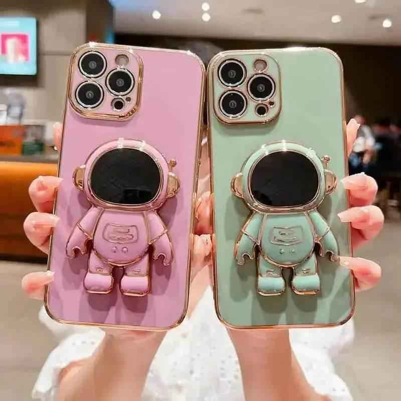 Astronaut Stand Silicone Cover Case For Iphone