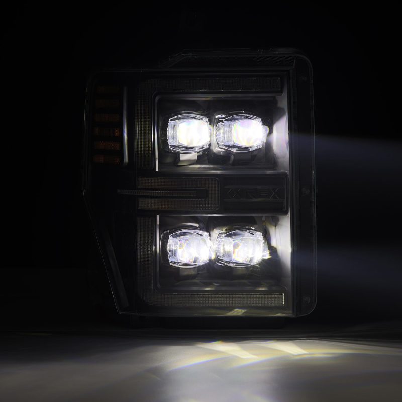 AlphaRex 08-10 Ford F250-550 NOVA-Series LED Projector Headlights Black w/Activ Light/Seq Signal 880310 *Discontinued