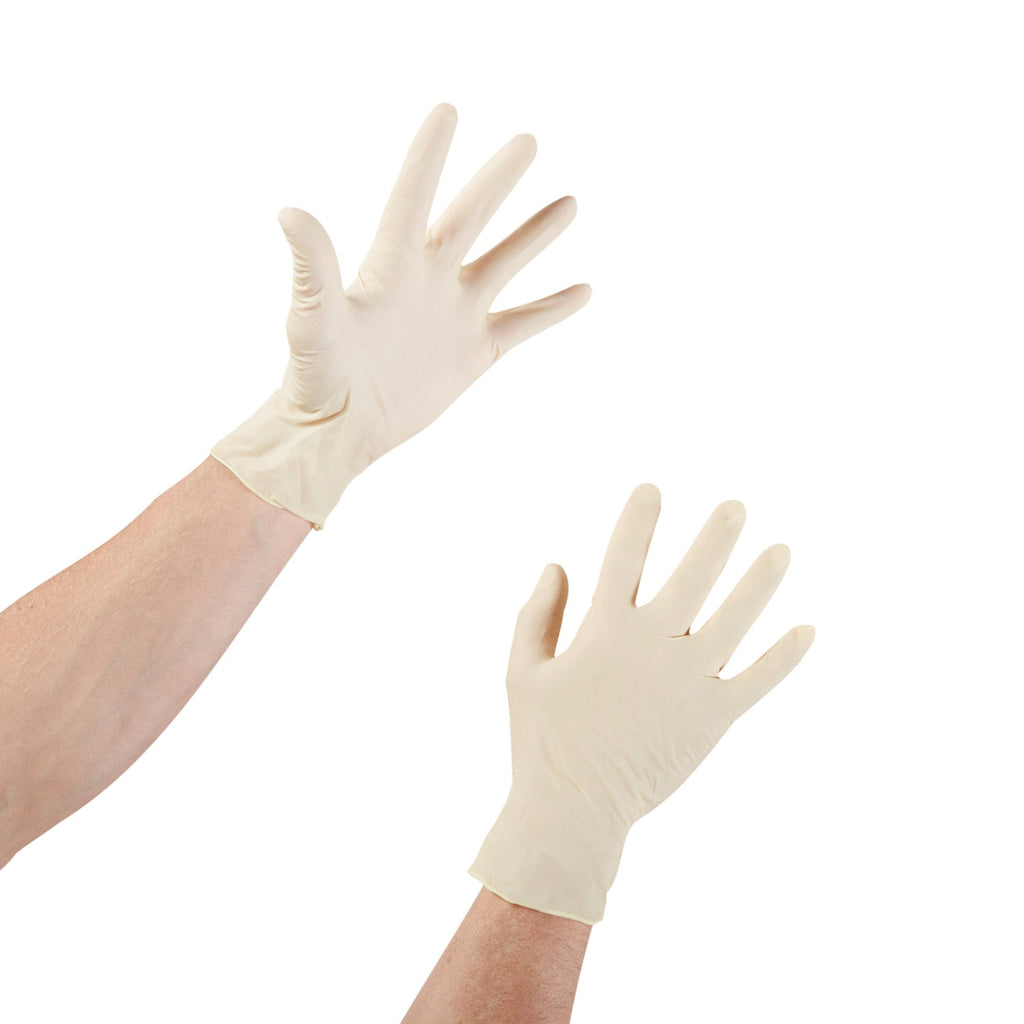 McKesson Confiderm® Latex Exam Glove, Large, Ivory 14-318