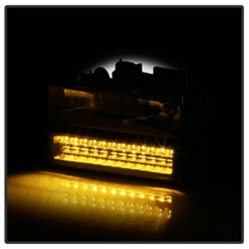 SPYDER Xtune 92-94 Blazer Full Size Corner/LED Bumper Headlights Black HD-JH-CCK88-LED-AM-BK-SET 5069542