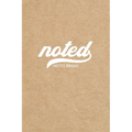 Noted Pocket Notebook: 4"x6", Small Journal Blank Memo Book, White Logo Kraft Brown Cover - Paperback