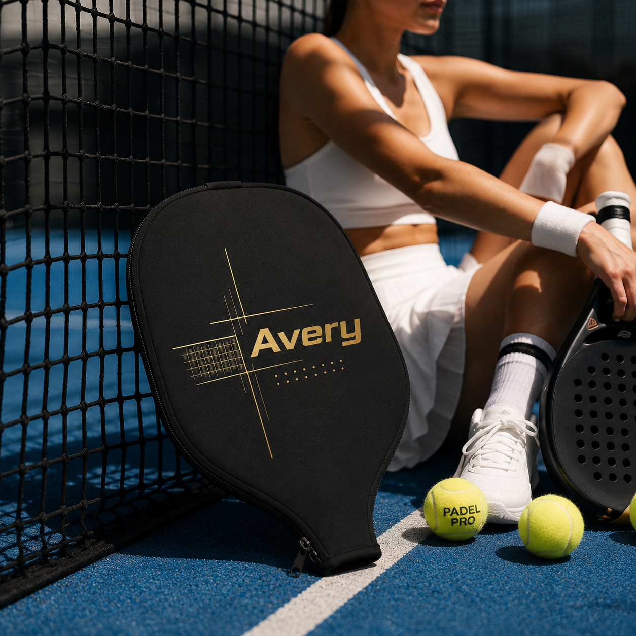 Personalized Pickleball Paddle Cover with Custom Name