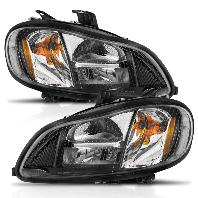 ANZO 2002-2014 Freightliner M2 LED Crystal Headlights Black Housing w/ Clear Lens (Pair) 131030
