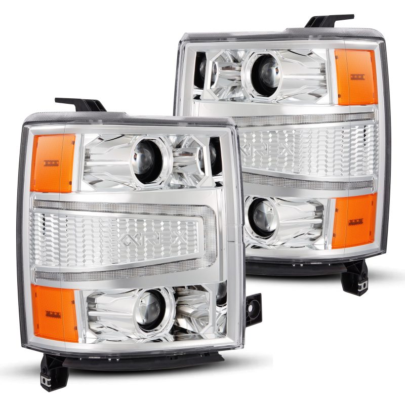AlphaRex 04-15 Chevy 1500HD LUXX LED Proj Headlights Chrome w/Seq Activation Light / Seq Signal 880243 *Discontinued