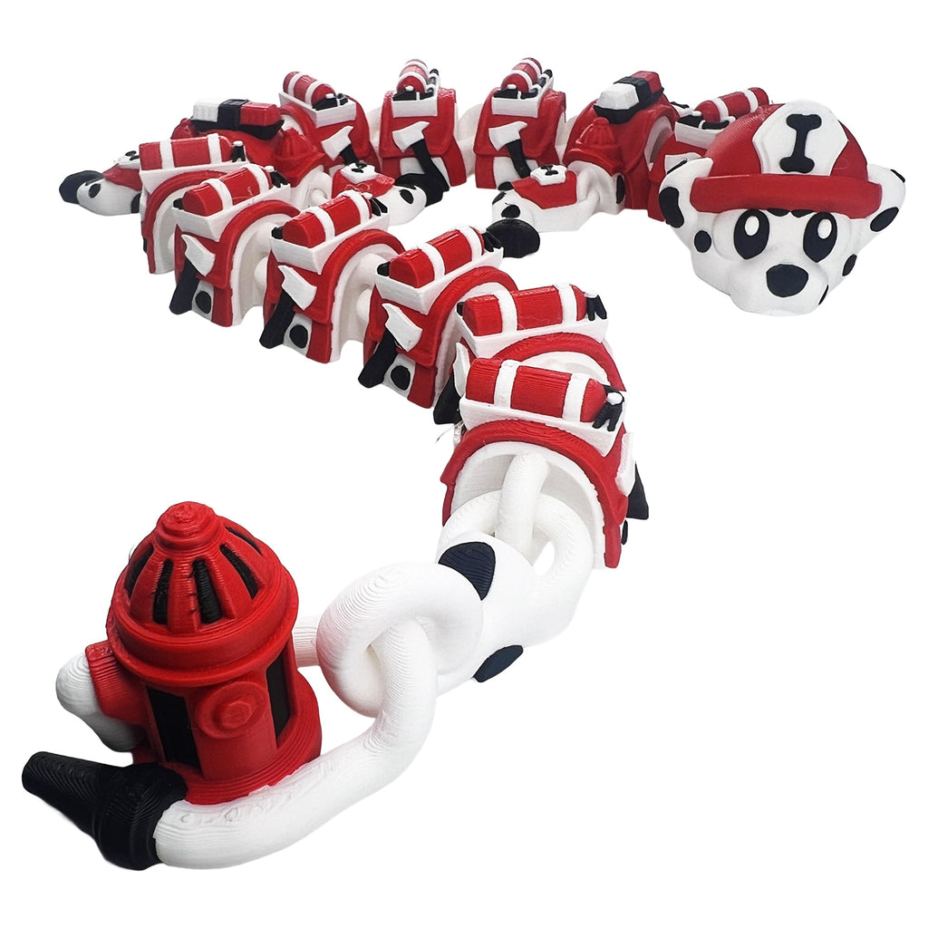 Dalmatian Firefighter Dragon – Articulated 3D Printed Flexi Dragon