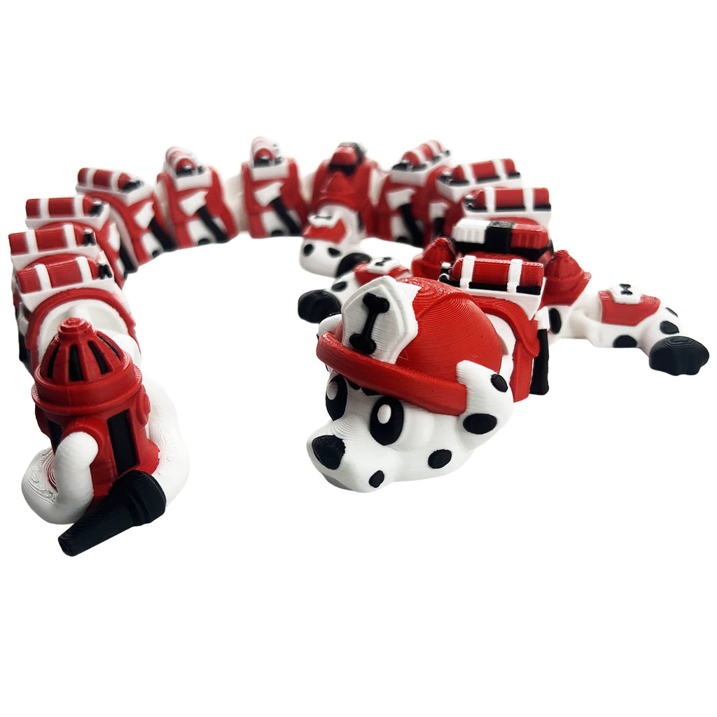 Dalmatian Firefighter Dragon – Articulated 3D Printed Flexi Dragon