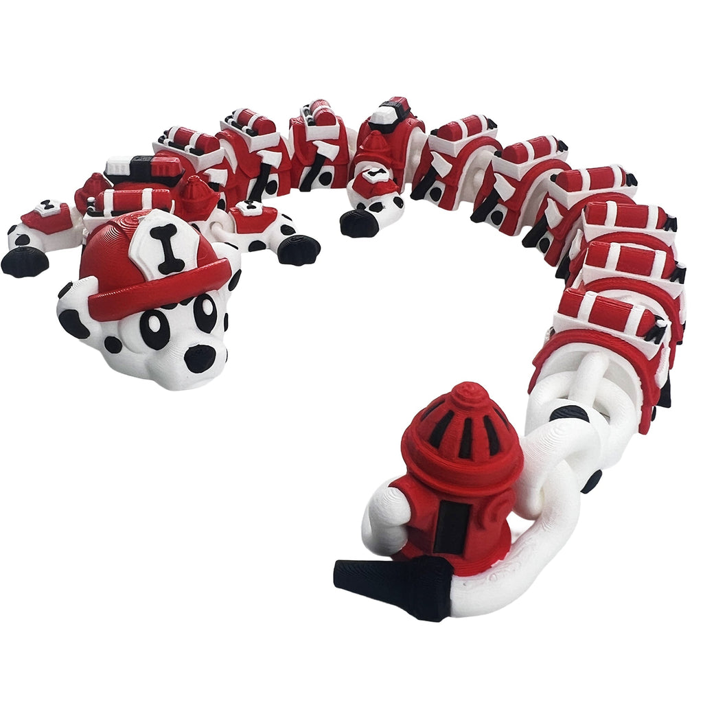 Dalmatian Firefighter Dragon – Articulated 3D Printed Flexi Dragon
