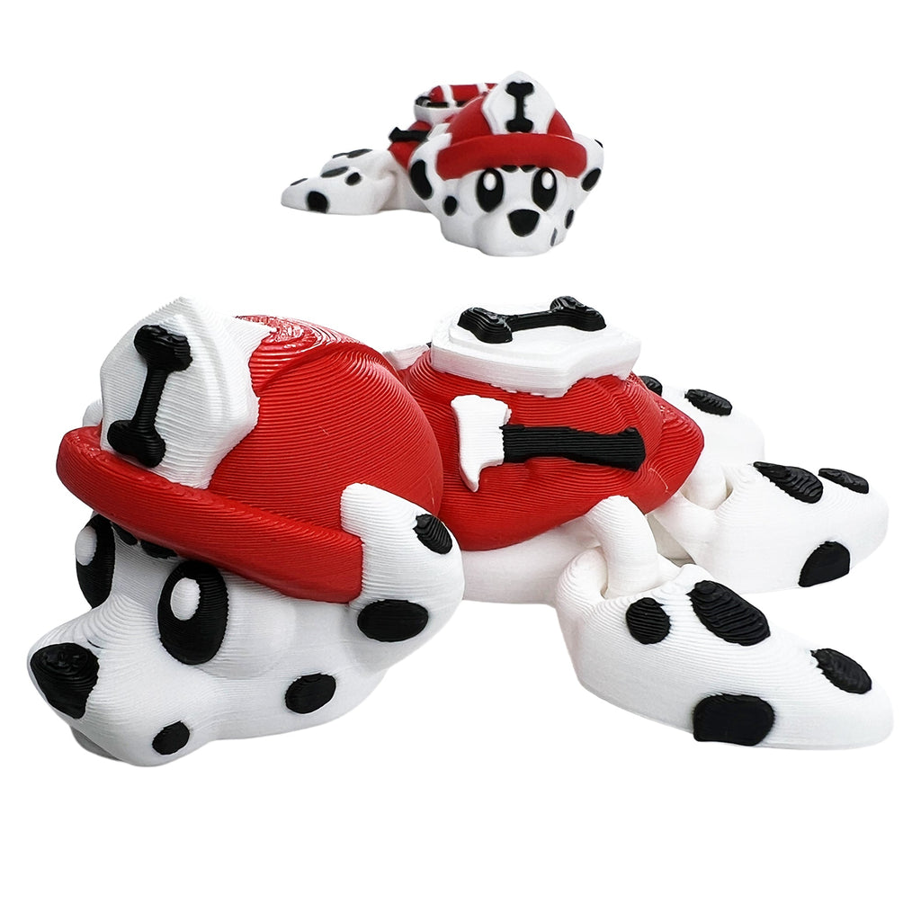 Dalmatian Firefighter Turtle – Articulated 3D Printed Flexi Turtle