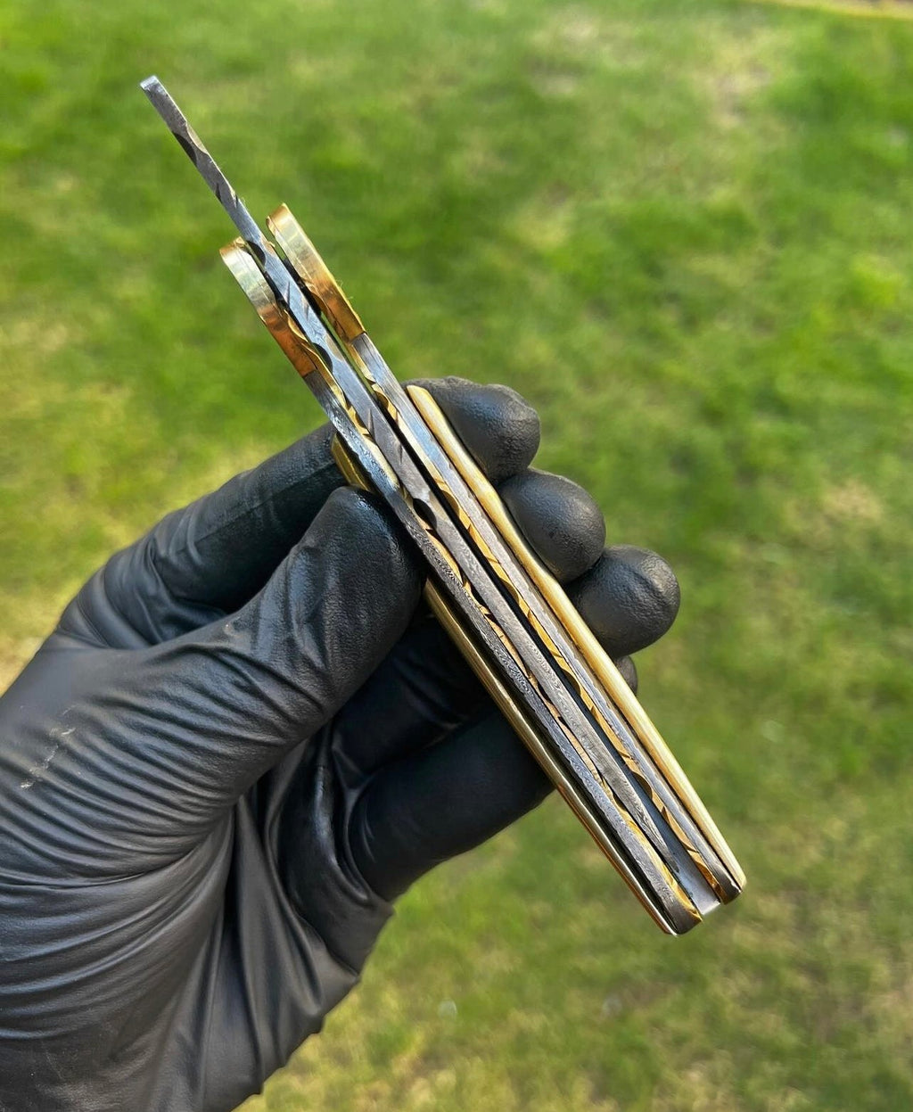 Damascus Leaf Pocket knife, Folding Knife, Every Day Carry Knife , Damascus Knives, Gift For Him - PhishStones Products