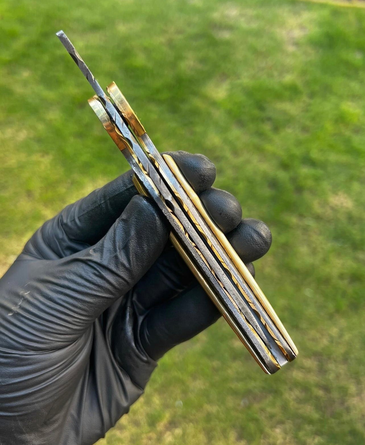 Damascus Leaf Pocket knife, Folding Knife, Every Day Carry Knife , Damascus Knives, Gift For Him - PhishStones Products