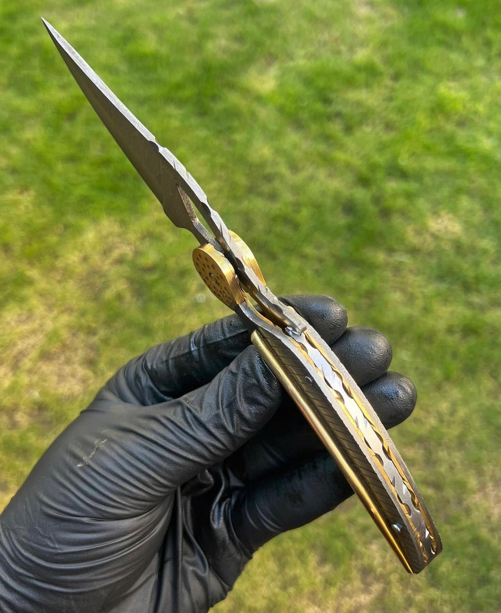 Damascus Leaf Pocket knife, Folding Knife, Every Day Carry Knife , Damascus Knives, Gift For Him - PhishStones Products