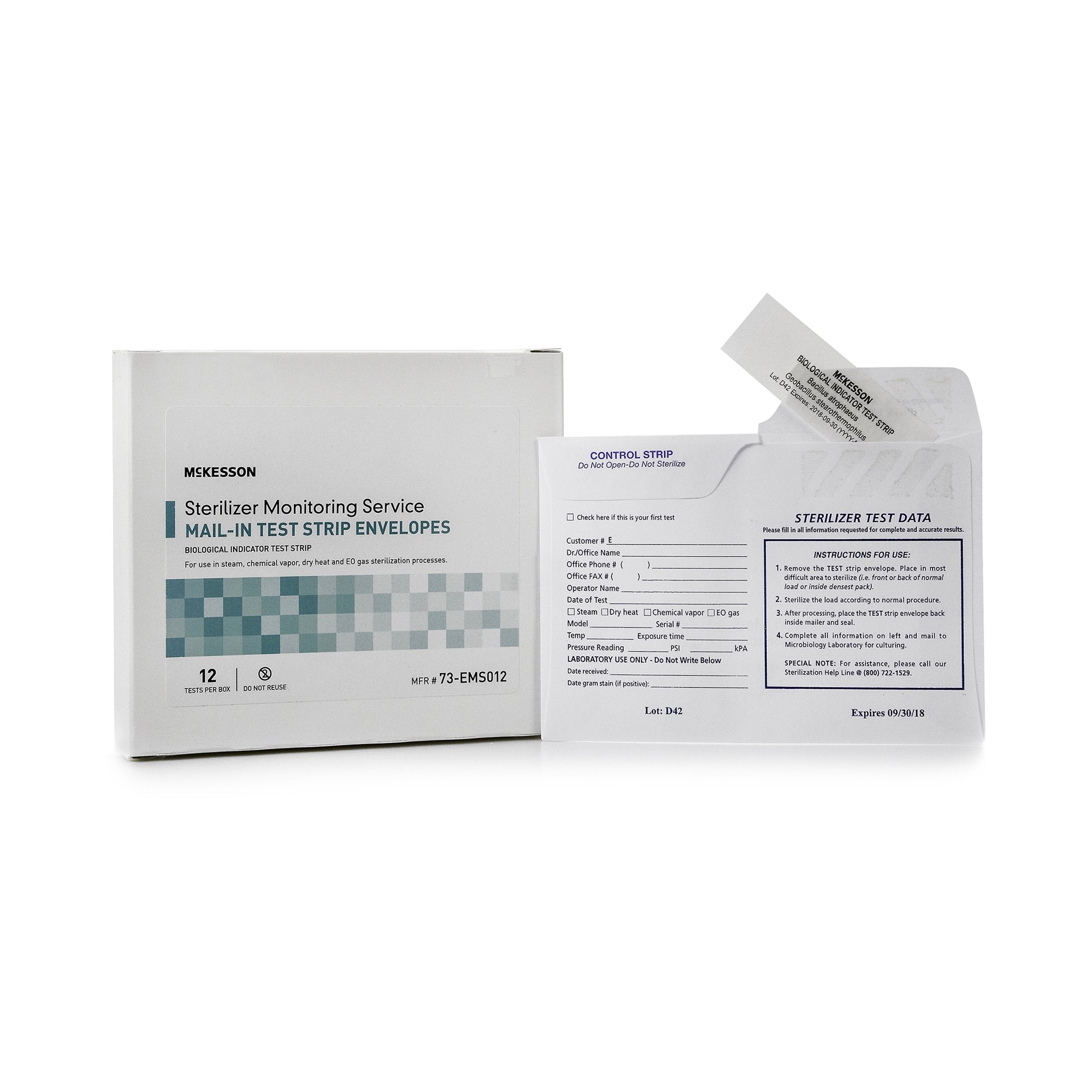 McKesson Sterilizer Monitoring Mail-In Service 73-EMS012