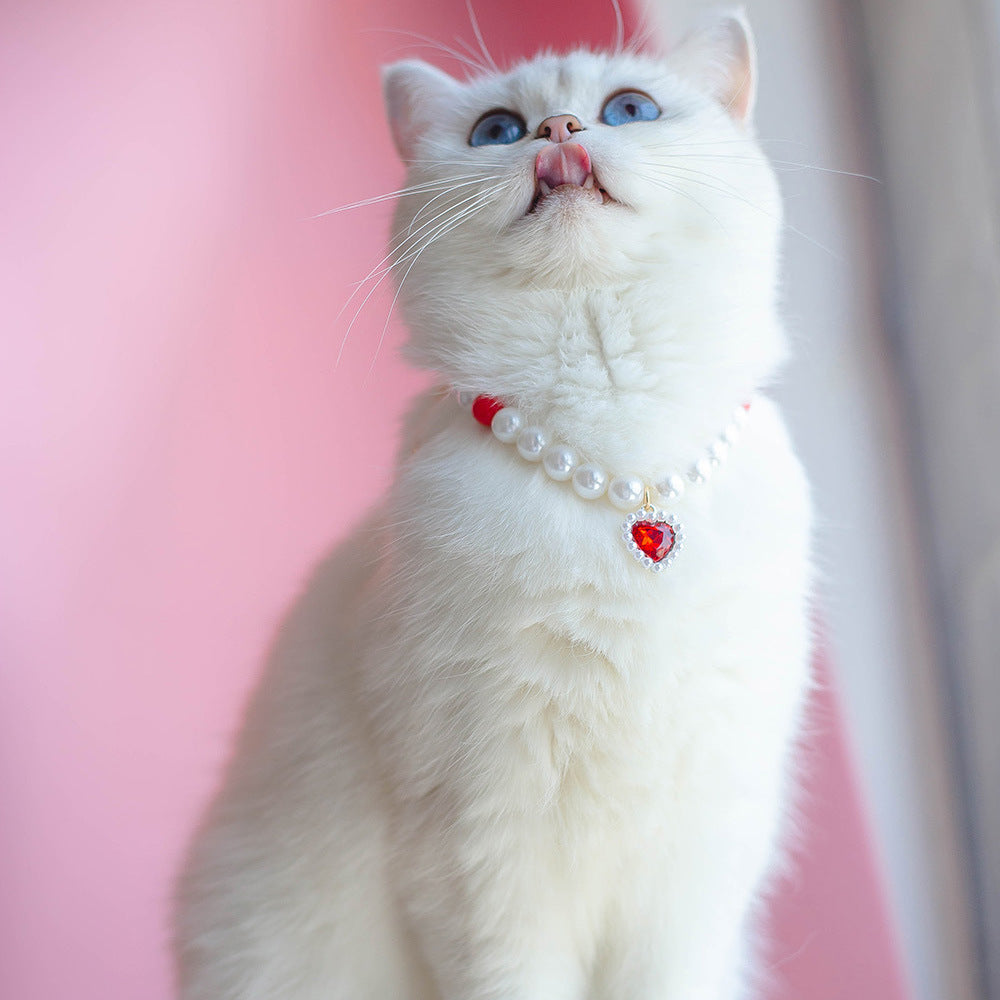 Pet Cat Beads Love Necklace