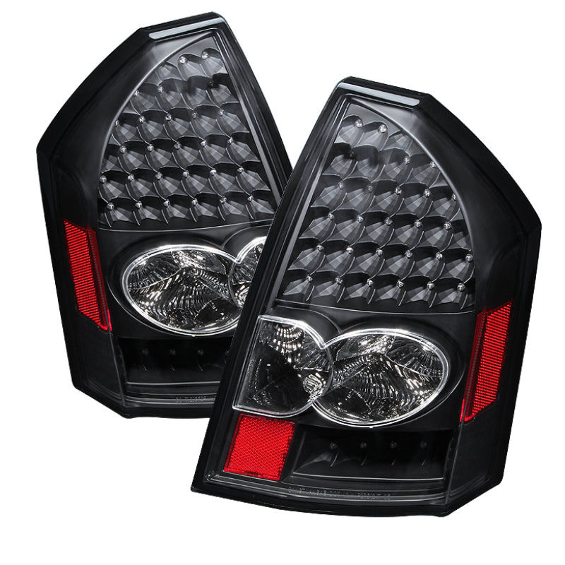 SPYDER Xtune Chrysler 300 05-07 LED Tail Lights Black ALT-JH-CHR305-LED-BK 9027567