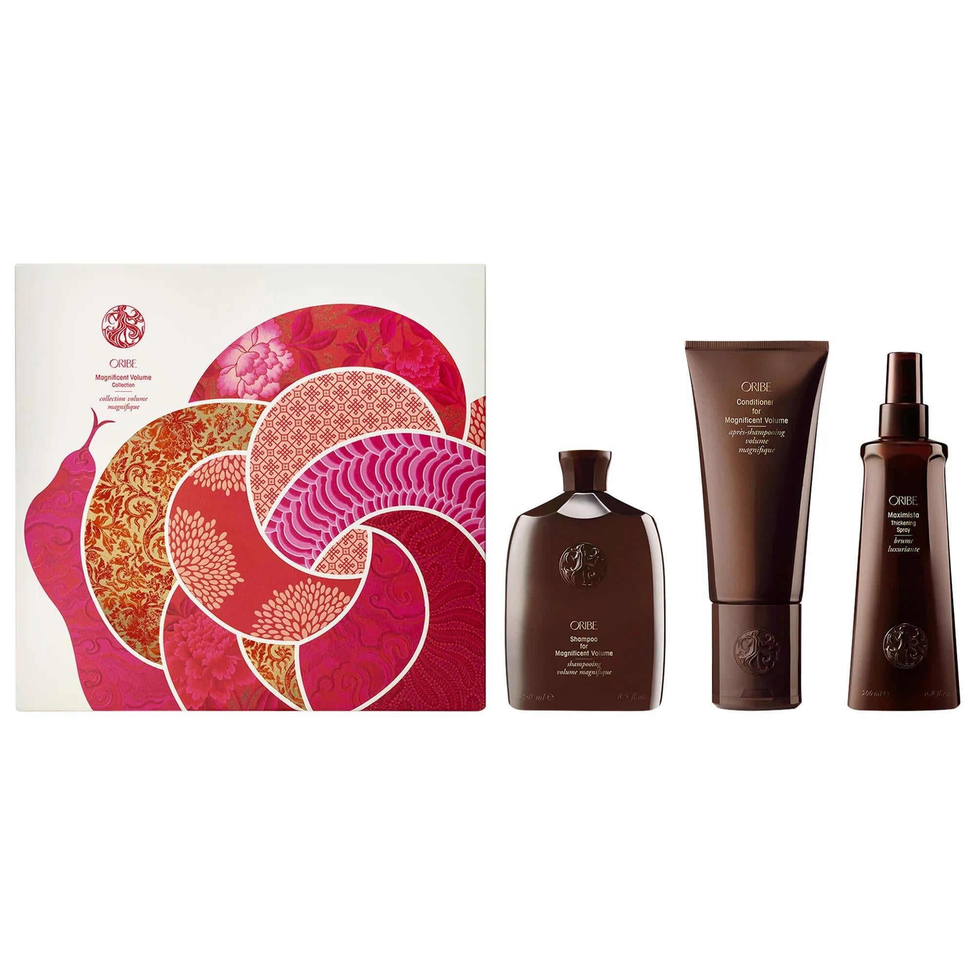 Oribe Lunar New Year Hair Care Set: Volumizing Shampoo, Conditioner & Thickening Spray - Sulfate-Free, Vegan, Cruelty-Free for Fine Hair Volume