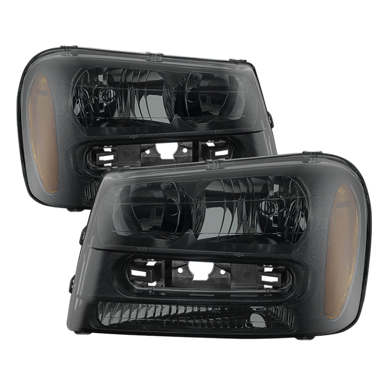 SPYDER Xtune Chevy Trailblazer 02-09 OEM Style Headlights Black Smoke HD-JH-CTB02-AM-BSM 9028595