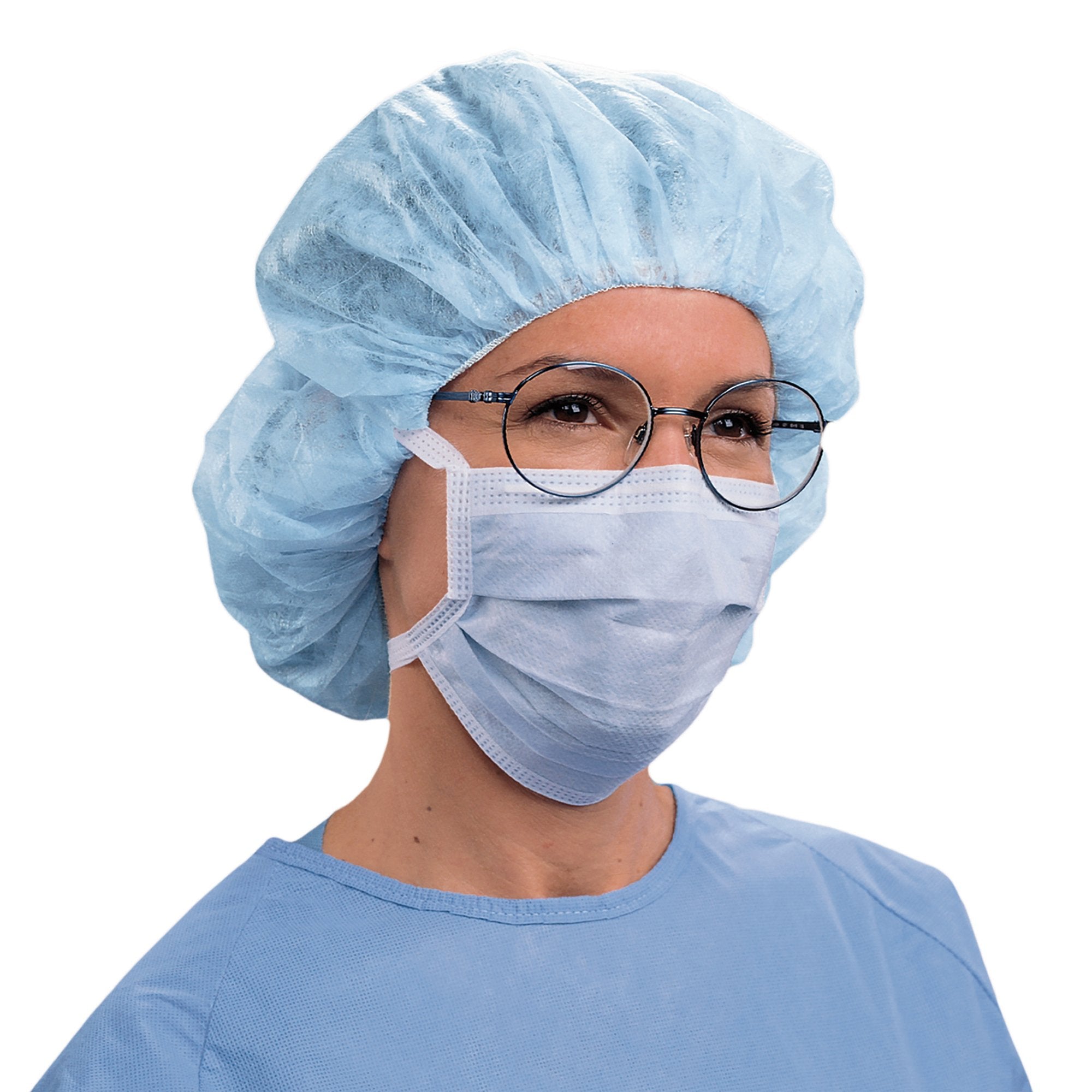 O&M Halyard Inc Halyard Pleated Anti-fog Foam Surgical Mask, One Size Fits Most 49214, Case of 300