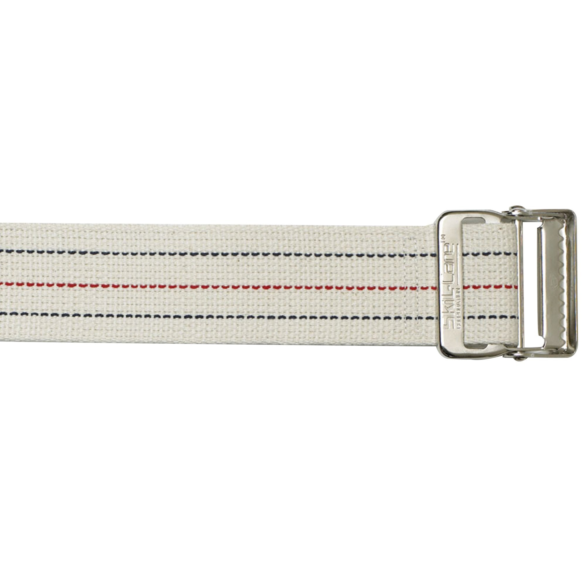 SkiL-Care™ Heavy-Duty Gait Belt with Metal Buckle, Pinstripe, 72 Inch 252074
